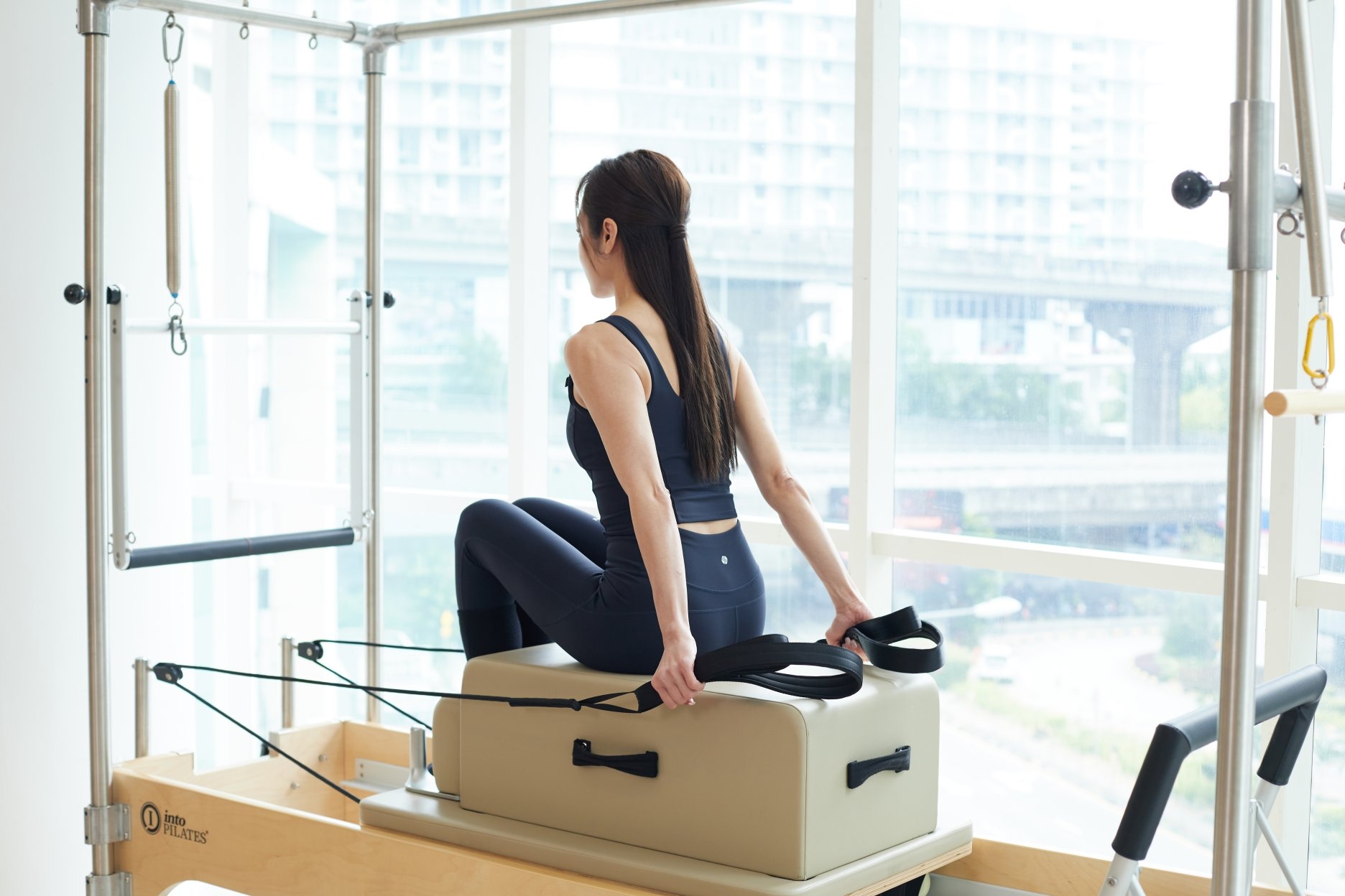 LINE Pilates instructors and students during training